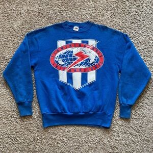 Vintage Lightning Bolt International Graphic Sweatshirt Crewneck Men Size LARGE